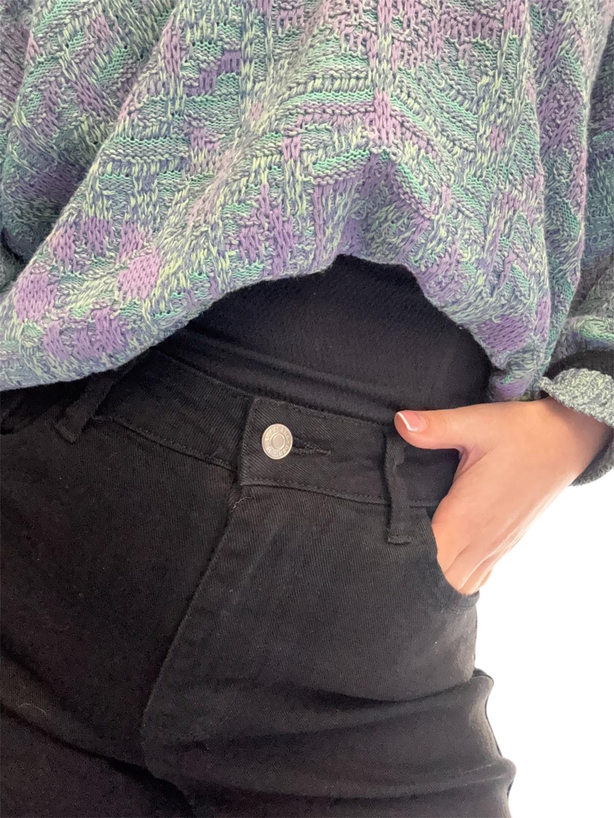 Jeans Balloon wide leg neri - immagine 4