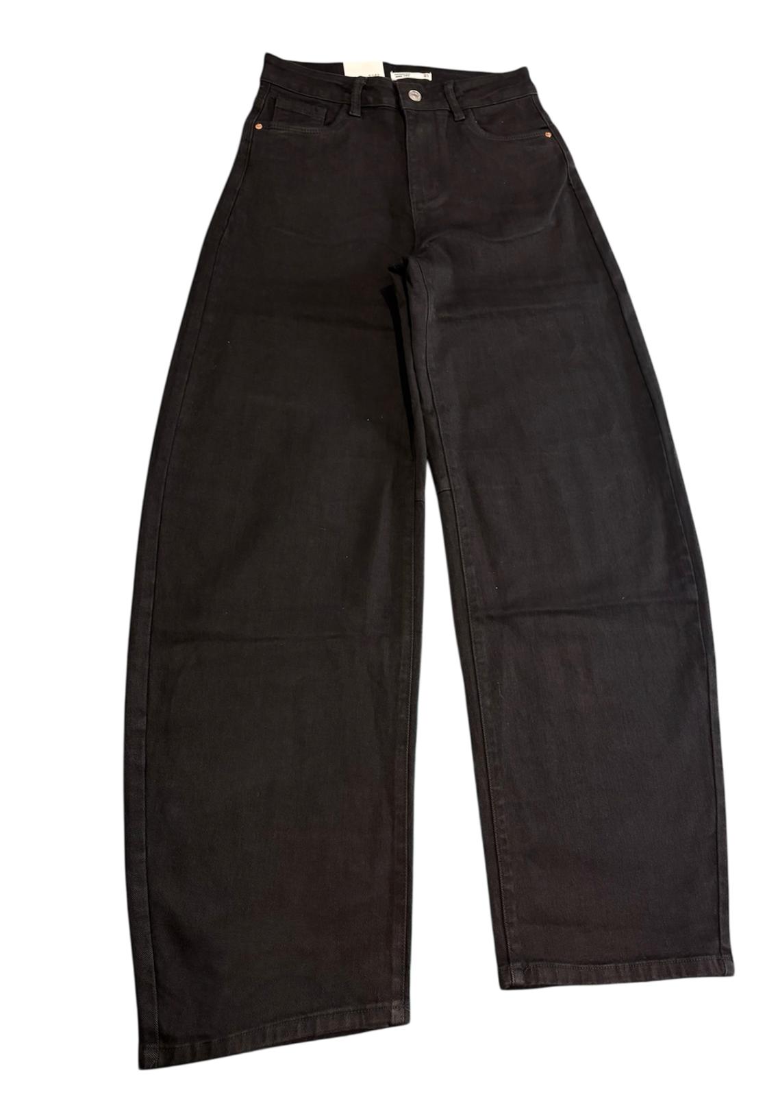Jeans Balloon wide leg neri - immagine 2