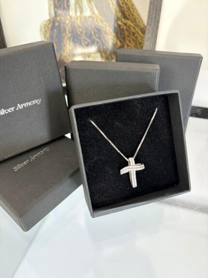 Collana Croce Pavé Silver Armony