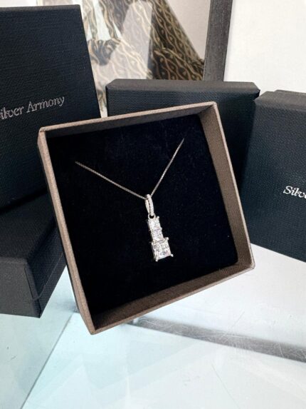 Collana Silver Armony Trilogy con zirconi