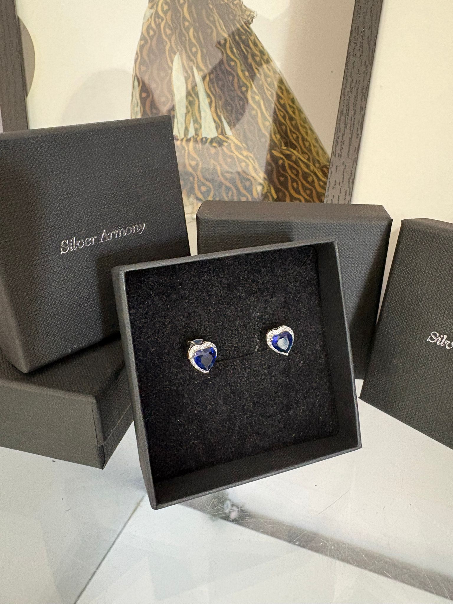 Orecchini Silver Armony a lobo con zirconi