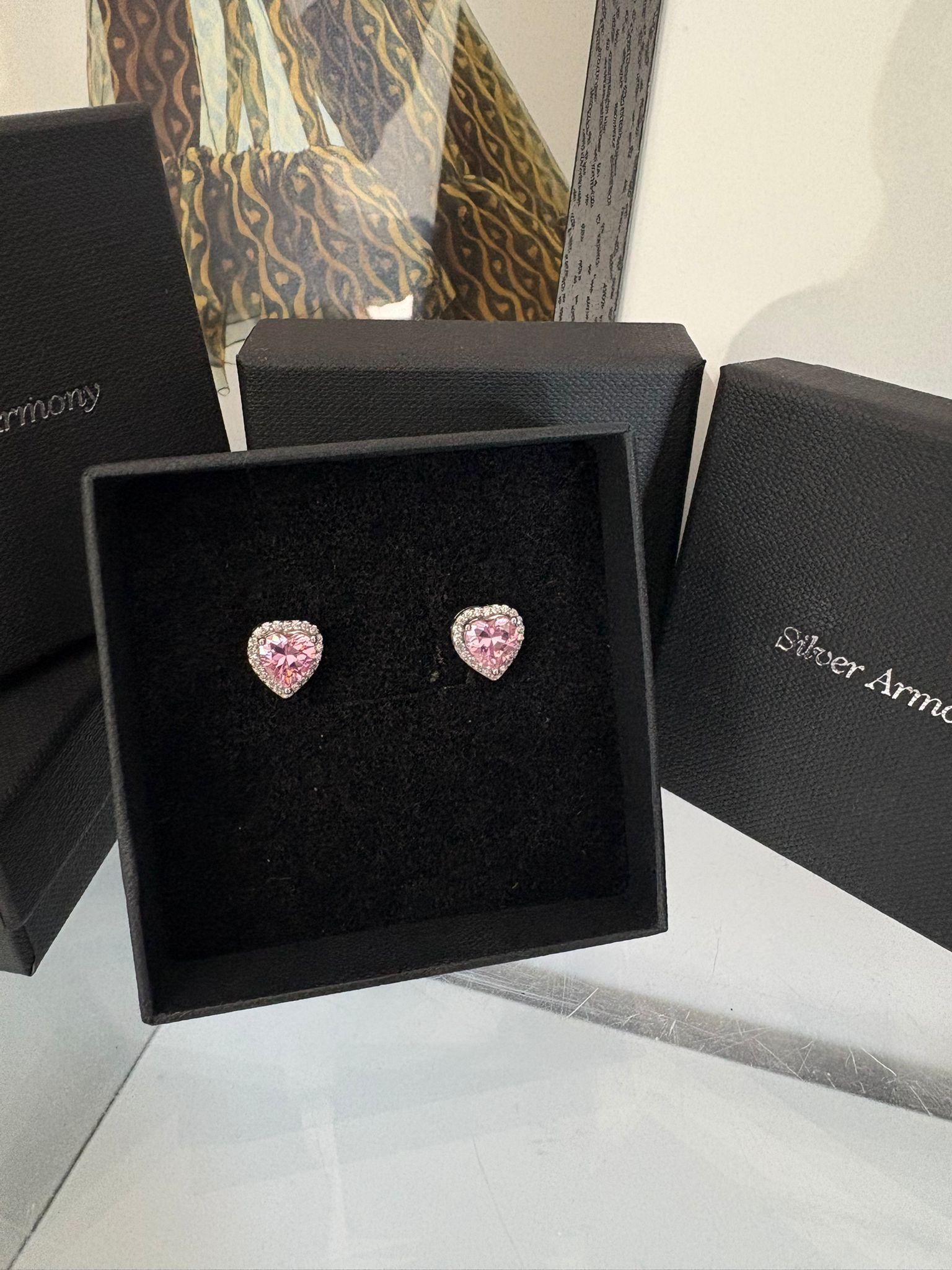 Orecchini Silver Armony a lobo con zirconi - immagine 5