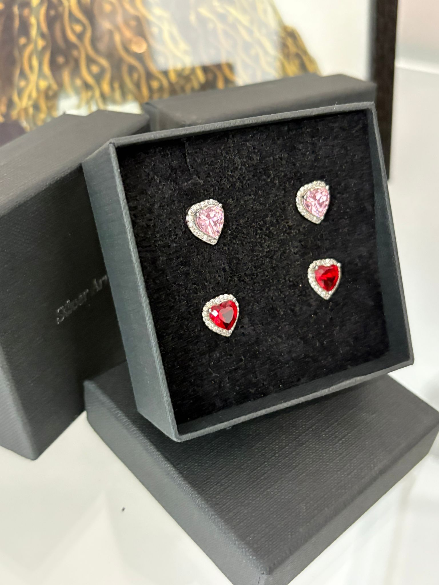 Orecchini Silver Armony a lobo con zirconi - immagine 3