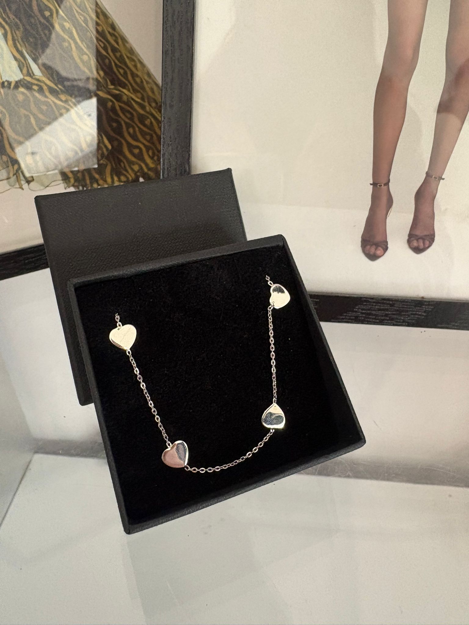 Collana girocollo silver armony con elementi a cuore - immagine 4