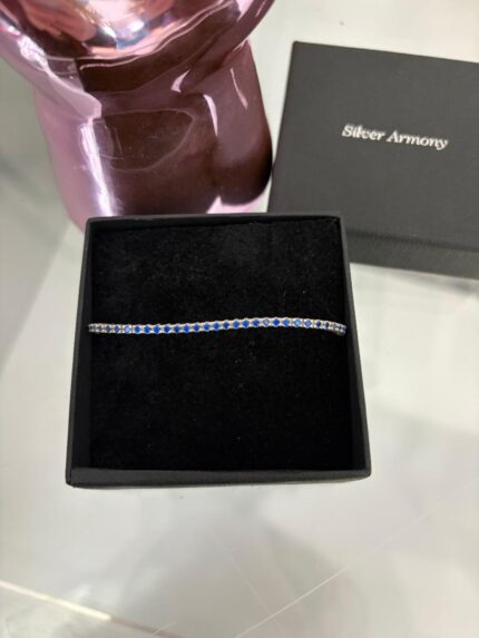 Tennis Alta bigiotteria con zirconi blu