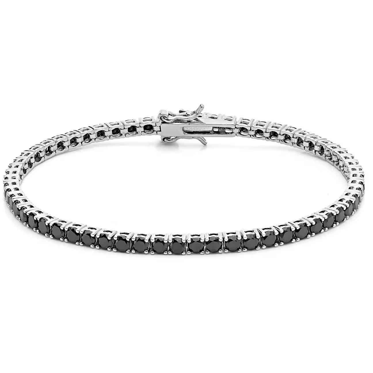 Tennis Alta bigiotteria Silver Armony con zirconi neri