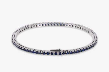 Tennis Alta bigiotteria con zirconi blu