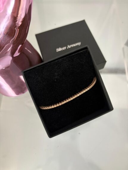 Tennis Alta bigiotteria Silver Armony con zirconi clear rodiato in oro rosa