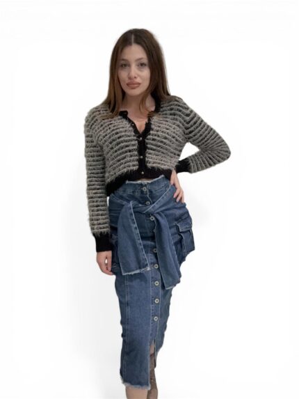 Gonna lunga denim silhouette