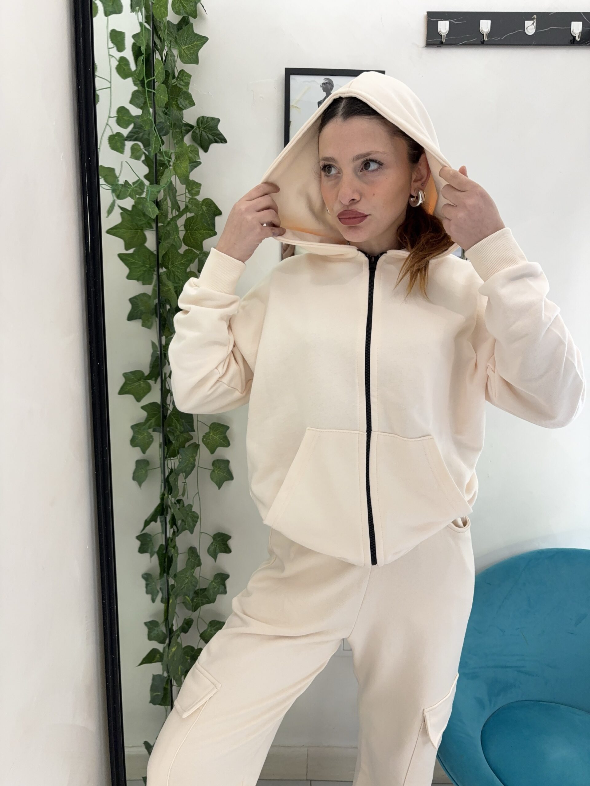 Tuta Perfect Fit, Unisex, Made in Italy, cotone garzato