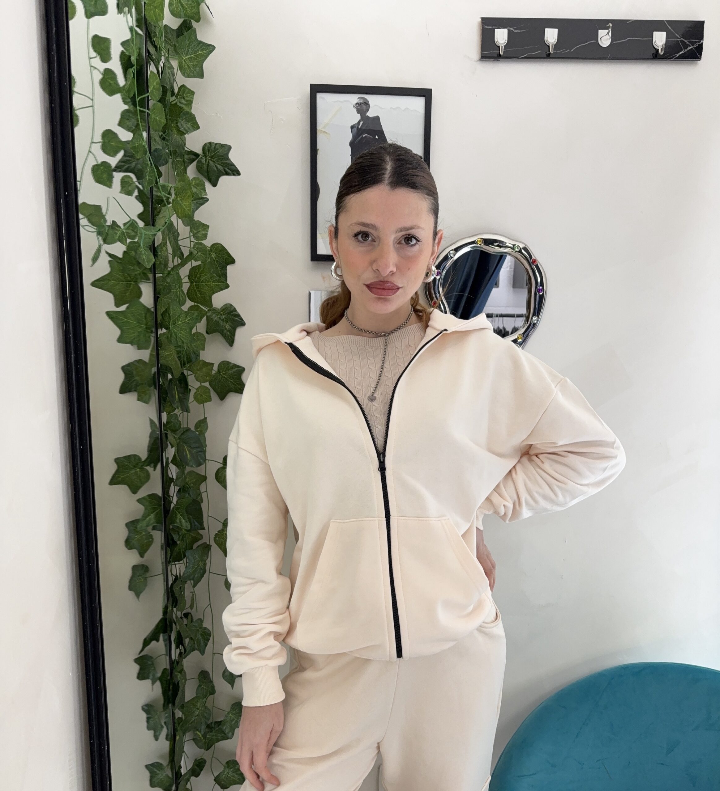 Tuta Perfect Fit, Unisex, Made in Italy, cotone garzato - immagine 3