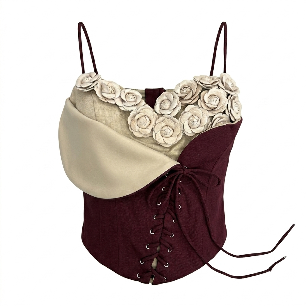 Bustino a fiori - summer bouquet bustier