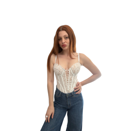 Body in pizzo con coppe - lace desire