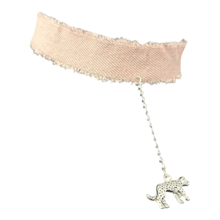 Chocker denim tigre