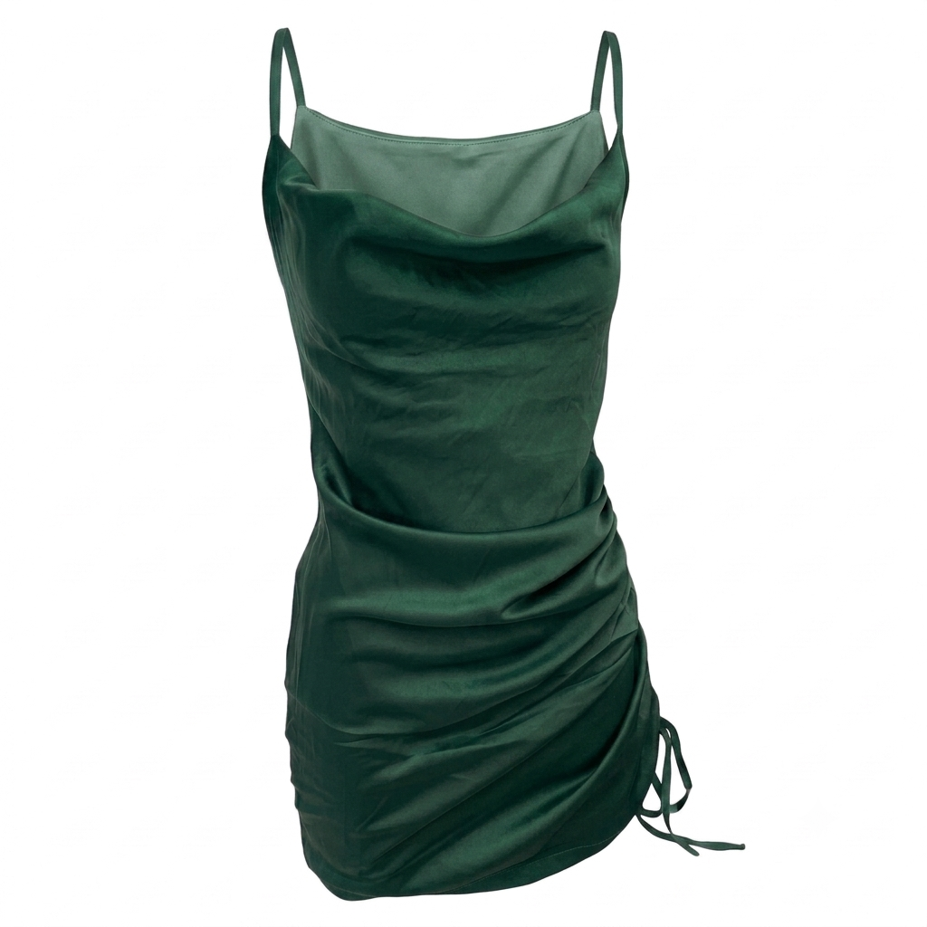 Satin Sleep dress con coulisse - sei colori disponibili - immagine 8