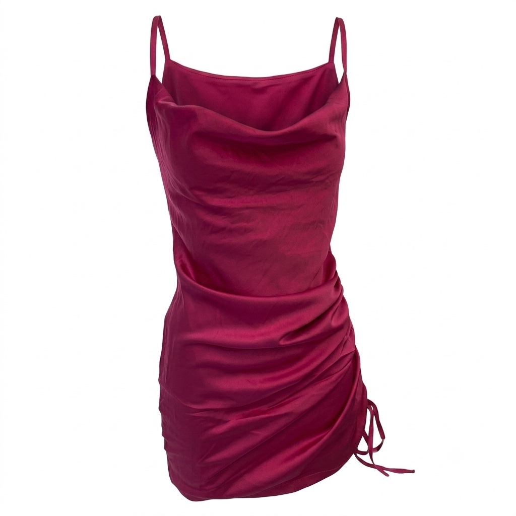 Satin Sleep dress con coulisse - sei colori disponibili - immagine 6